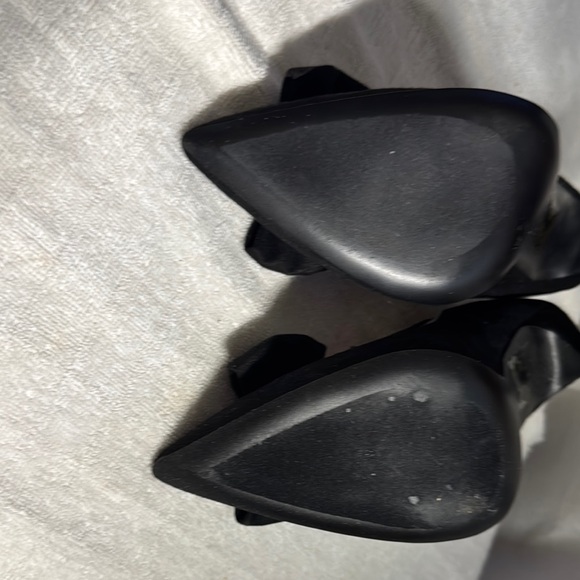 Jacobies Black Stiletto Heels with Bow Women's Size 7 - Picture 6 of 9